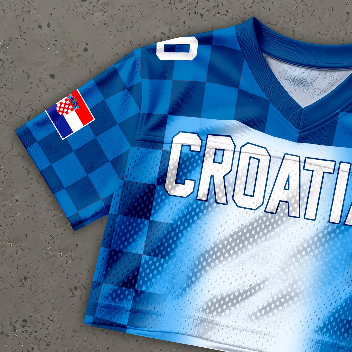 Custom Cheerleading Croatia Football Jersey for Women, Personalized Printed Name Number Mesh Crop Top, Red White Soccer Jersey,Croatia Shirt | KF53