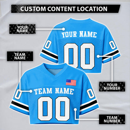 Carolina Football Vintage Jersey Crop Top & Men Jersey Shirt, Retro Game Day Outfit, Athletic Fan Apparel for Football Lovers | IC48