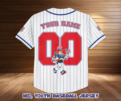 Custom Buzz Lightyear Baseball Jersey, 250th Anniversary USA Outfit, Birthday Gift | CW17