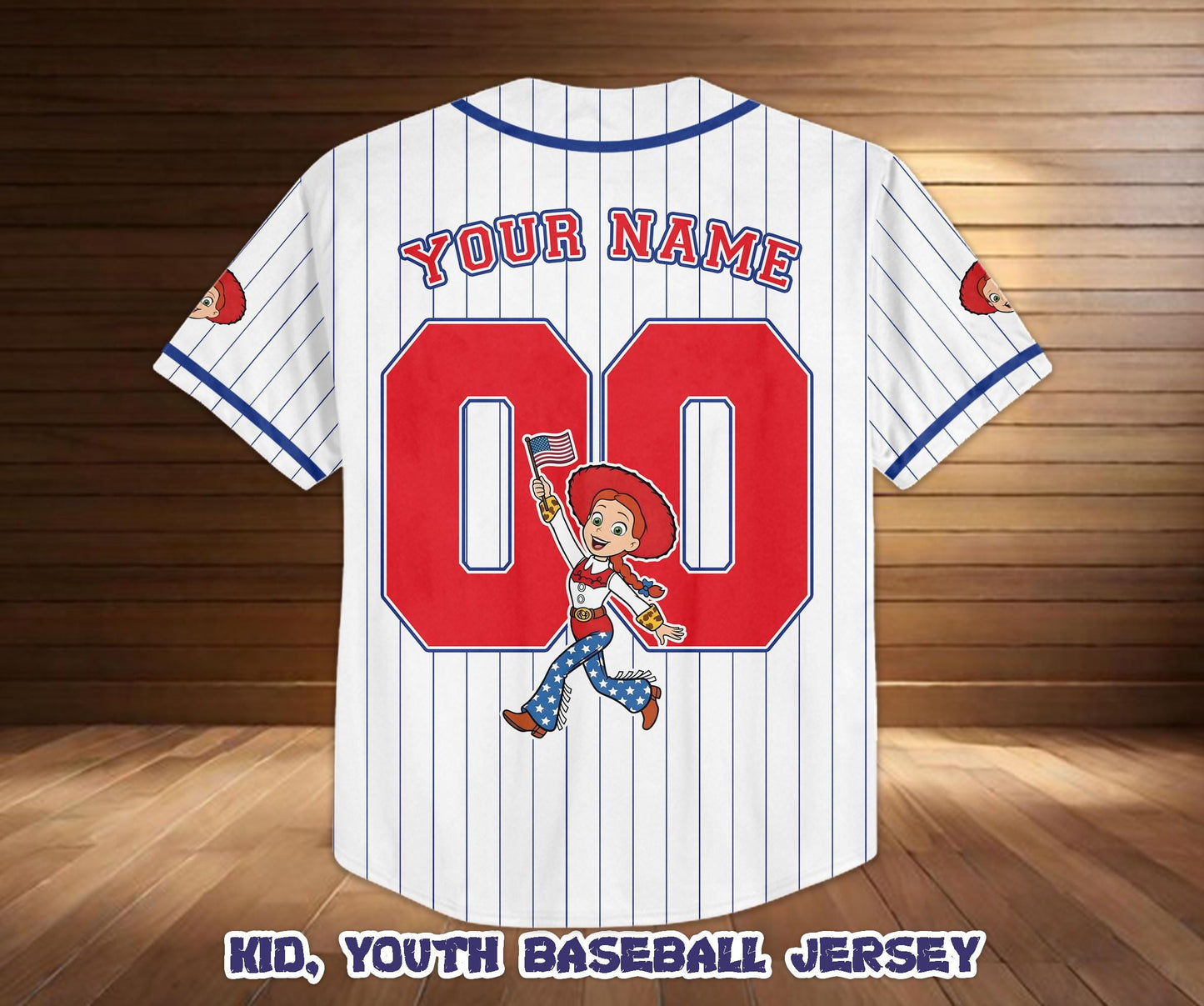 Custom Toy Story Jessie Baseball Jersey, 250th Anniversary USA Shirt, Disney Pixar Outfit, Birthday Gift | FR57
