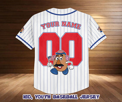 Custom Toy Story Mr Potato Head Baseball Jersey, 250th Anniversary USA Shirt | DG18