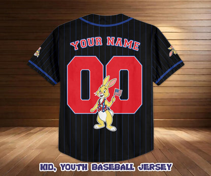 Custom Disney Rabbit America 250th Anniversary Baseball Jersey, Winnie The Pooh Patriotic Shirt, USA 2026 Baseball Team Gift For Fans | HQ59