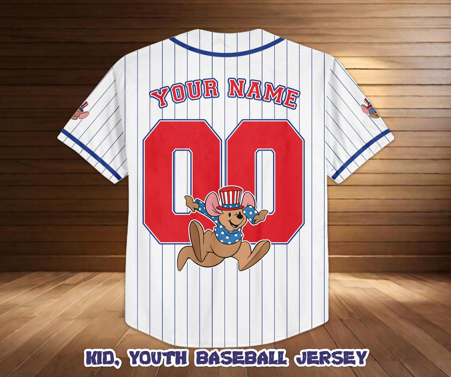 Custom Disney Roo America 250th Anniversary Baseball Jersey, Winnie The Pooh Patriotic Shirt, USA 2026 Disney Team Outfit Gift For Fans | NX62