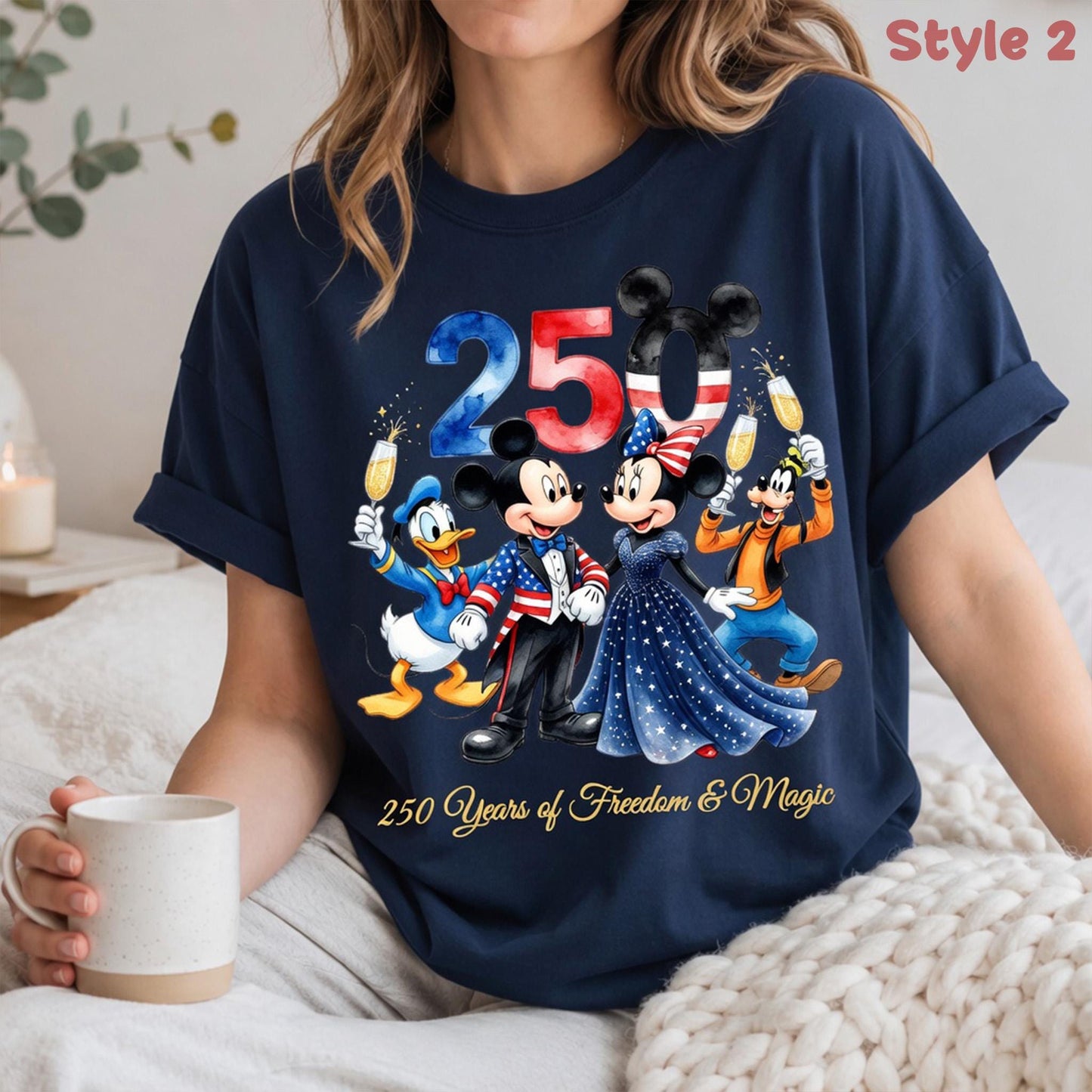 Comfort Colors Disney Mickey 250 Shirt, Let Freedom Ring Patriotic Tee, Fourth Of July T Shirt \Family Gift | CU48
