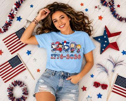 America 250th Snoopy Shirt, Peanuts Patriotic Comfort Colors Tee, 1776 2026 Fourth Of July Gift For Women | SE77
