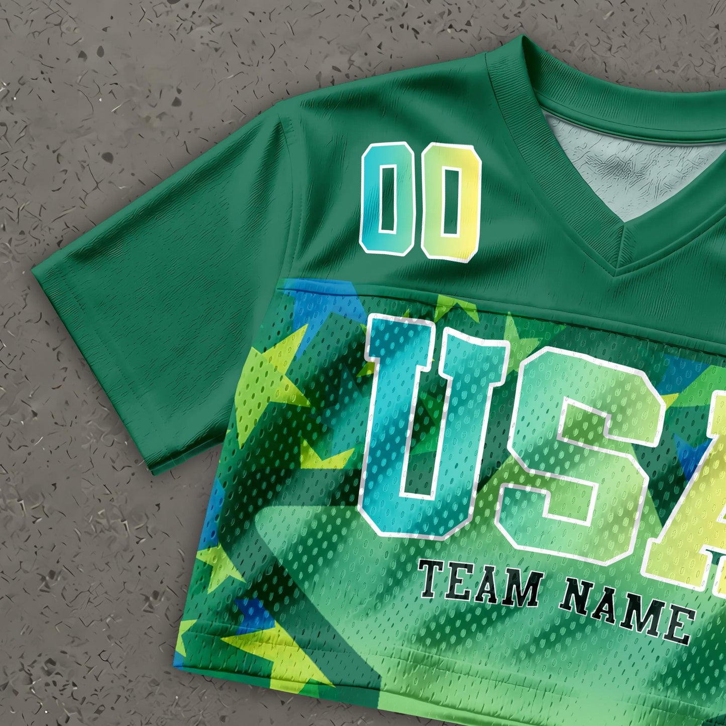 Custom USA Football Jersey for Women, Personalized Printed Name Number Mesh Crop Top, Summer Soccer 2026 Jersey, America Soccer 2026 Shirt | QC19