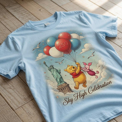 Comfort Colors Pooh Tigger Eeyore Shirt, Let Freedom Ring 250 Tee, Disney Patriotic Fourth Of July Gift Shirt | DB70