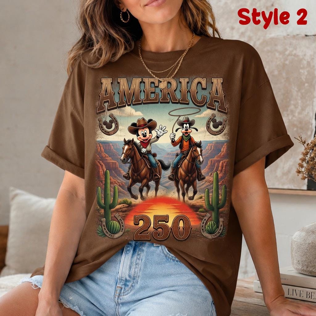 Comfort Colors 3 Style Mickey Minnie Donald Goofy Shirt, Happy 250th America Tee, Disney Patriotic Fourth Of July Gift | FO65