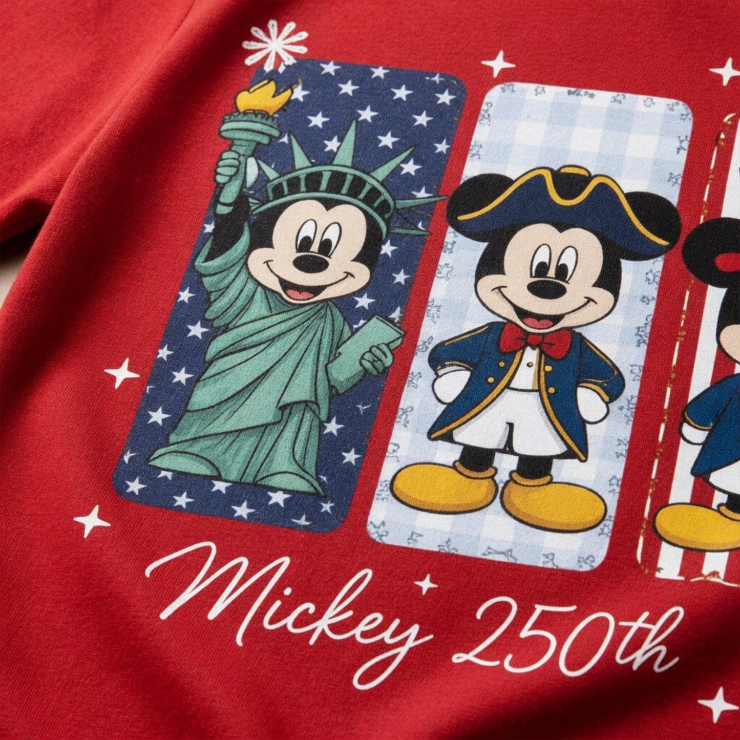 Disney Mickey Minnie 250th Anniversary Shirt, Patriotic Front Back Print Tee, 4th Of July Unisex Youth Toddler Gift | ZD95