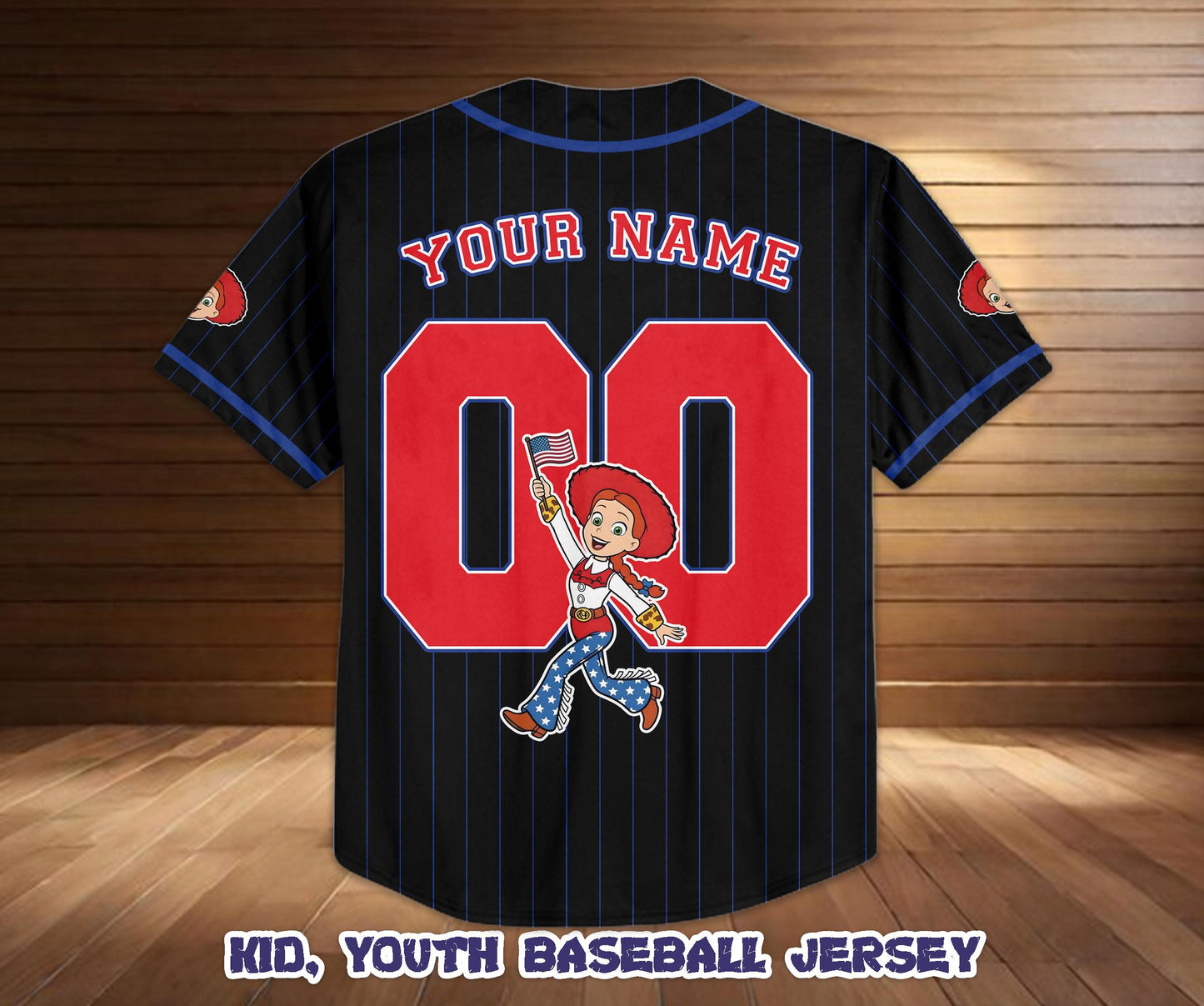 Custom Toy Story Jessie Baseball Jersey, 250th Anniversary USA Shirt, Disney Pixar Outfit, Birthday Gift | FR57