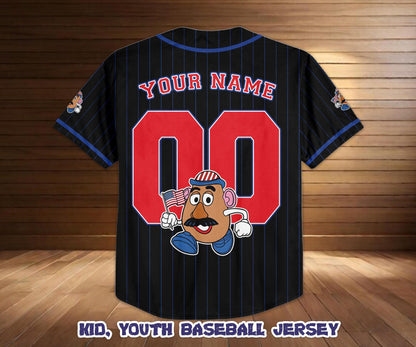 Custom Toy Story Mr Potato Head Baseball Jersey, 250th Anniversary USA Shirt | DG18