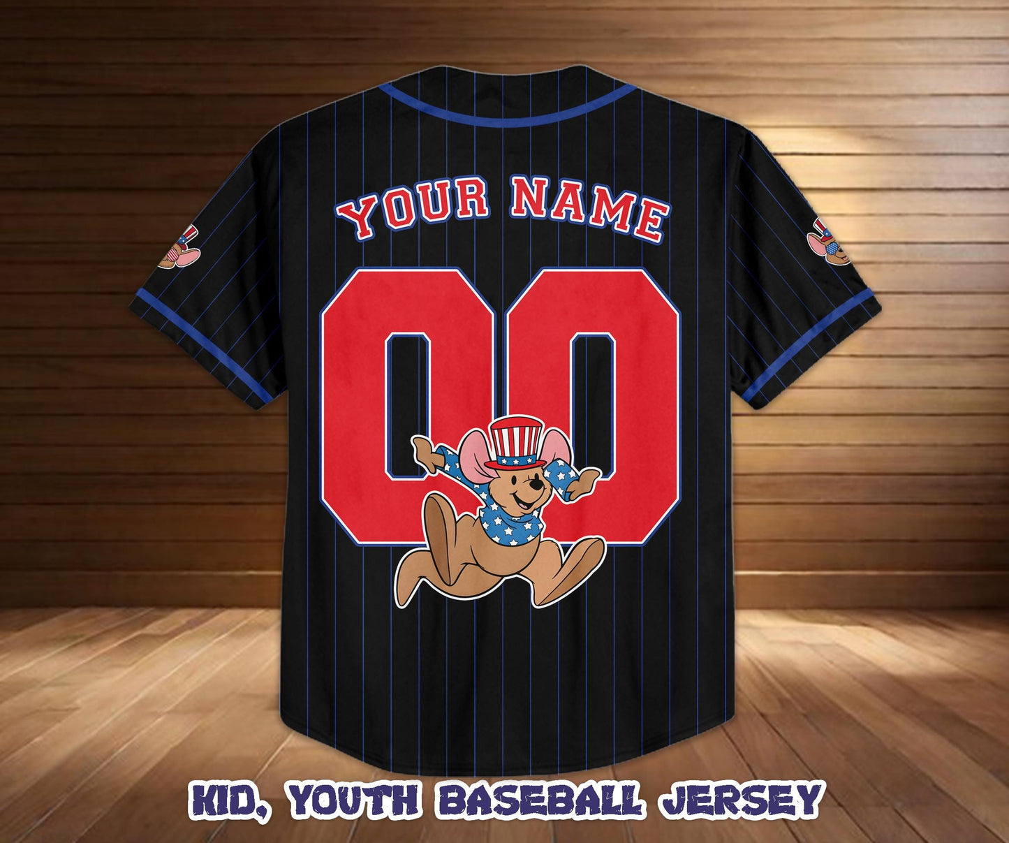 Custom Disney Roo America 250th Anniversary Baseball Jersey, Winnie The Pooh Patriotic Shirt, USA 2026 Disney Team Outfit Gift For Fans | NX62
