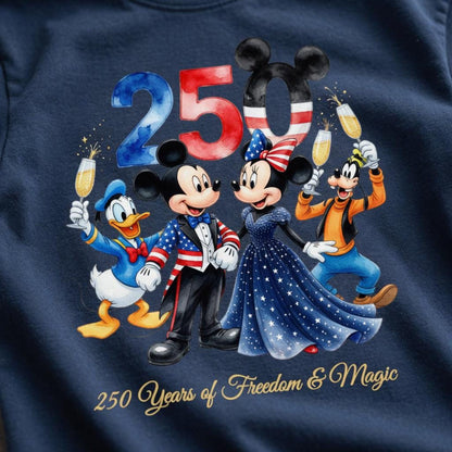 Comfort Colors Disney Mickey 250 Shirt, Let Freedom Ring Patriotic Tee, Fourth Of July T Shirt \Family Gift | CU48