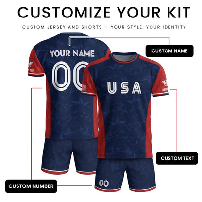 Custom USA Soccer Jersey For Men Women & Kids, Personalized American Soccer Jersey, Americana Game Day Outfit, USA Soccer Jersey Team | XV91