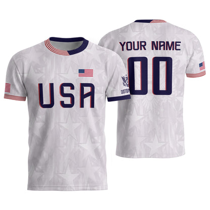 Custom USA Soccer Jersey For Men Women & Kids, Personalized American Soccer Jersey, Americana Game Day Outfit, USA Soccer Jersey Team | HB77