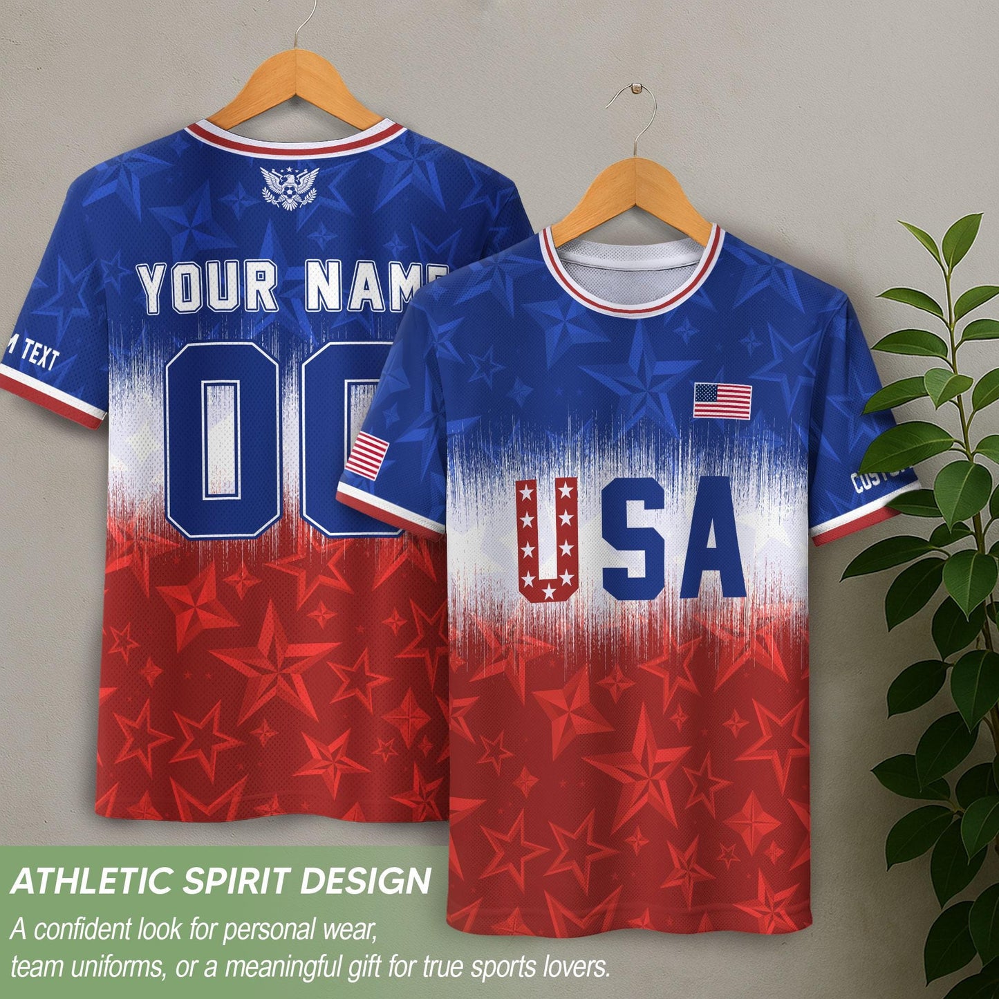 Custom USA Soccer Jersey For Men Women & Kids, Personalized American Soccer Jersey, Americana Game Day Outfit, USA Soccer Jersey Team | ER43