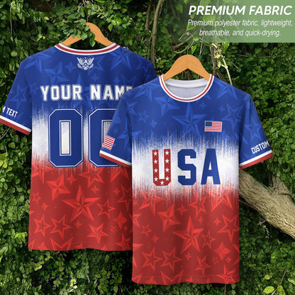 Custom USA Soccer Jersey For Men Women & Kids, Personalized American Soccer Jersey, Americana Game Day Outfit, USA Soccer Jersey Team | ER43
