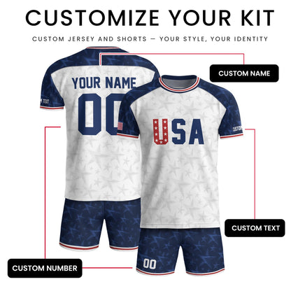 Custom USA Soccer Jersey For Men Women & Kids, Personalized American Soccer Jersey, Americana Game Day Outfit, USA Soccer Jersey Team | OP80