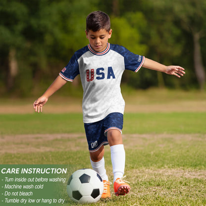 Custom USA Soccer Jersey For Men Women & Kids, Personalized American Soccer Jersey, Americana Game Day Outfit, USA Soccer Jersey Team | OP80