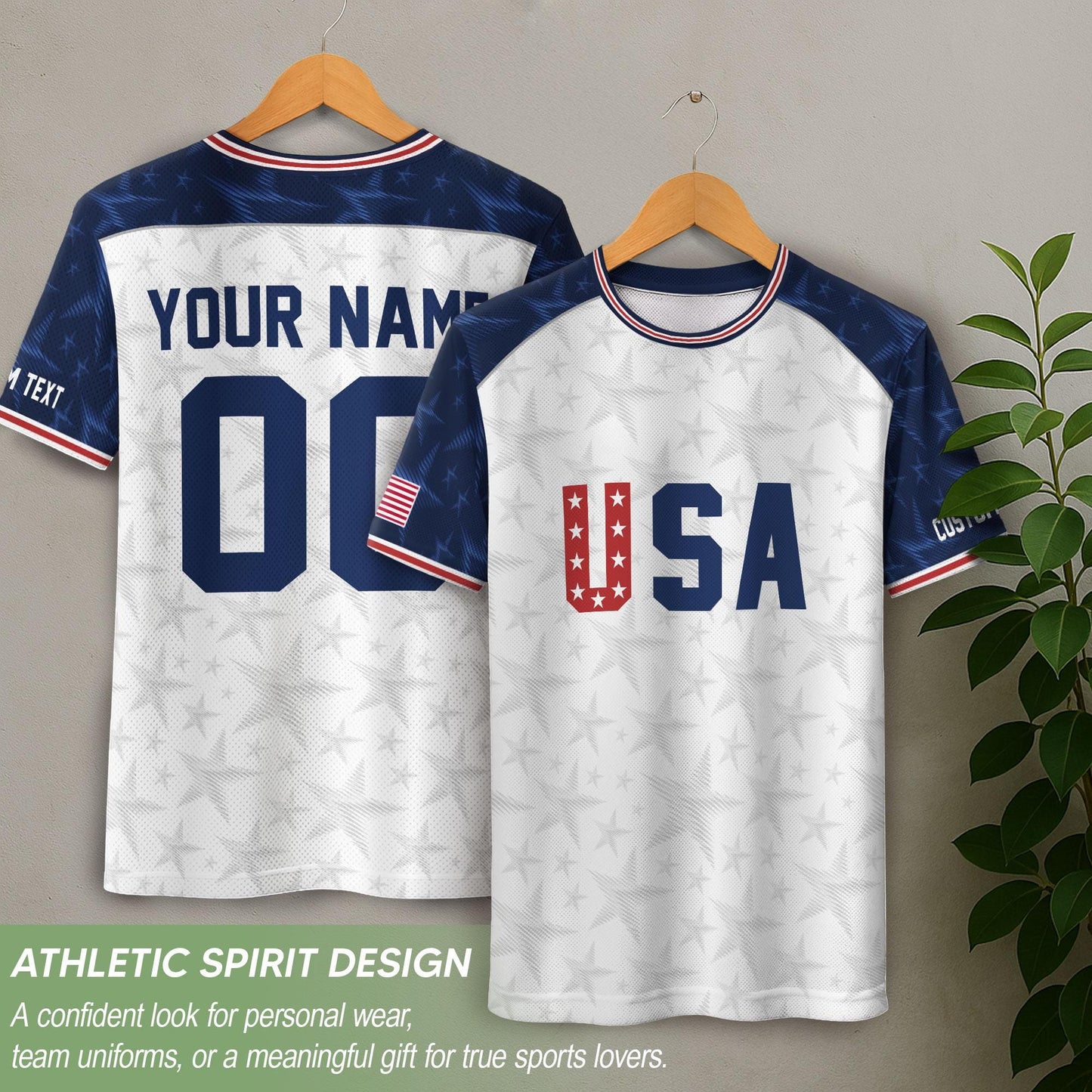 Custom USA Soccer Jersey For Men Women & Kids, Personalized American Soccer Jersey, Americana Game Day Outfit, USA Soccer Jersey Team | OP80