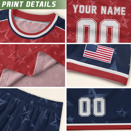 Custom USA Soccer Jersey For Men Women & Kids, Personalized American Soccer Jersey, Americana Game Day Outfit, USA Soccer Jersey Team | KM12
