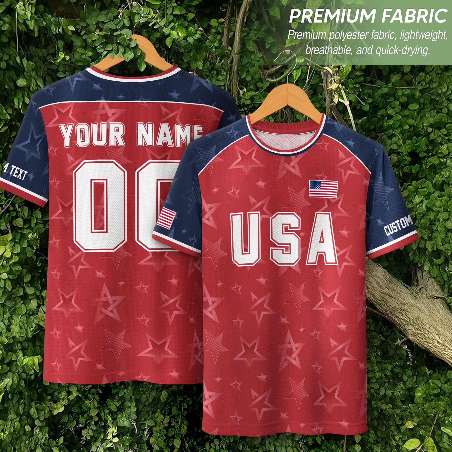 Custom USA Soccer Jersey For Men Women & Kids, Personalized American Soccer Jersey, Americana Game Day Outfit, USA Soccer Jersey Team | KM12