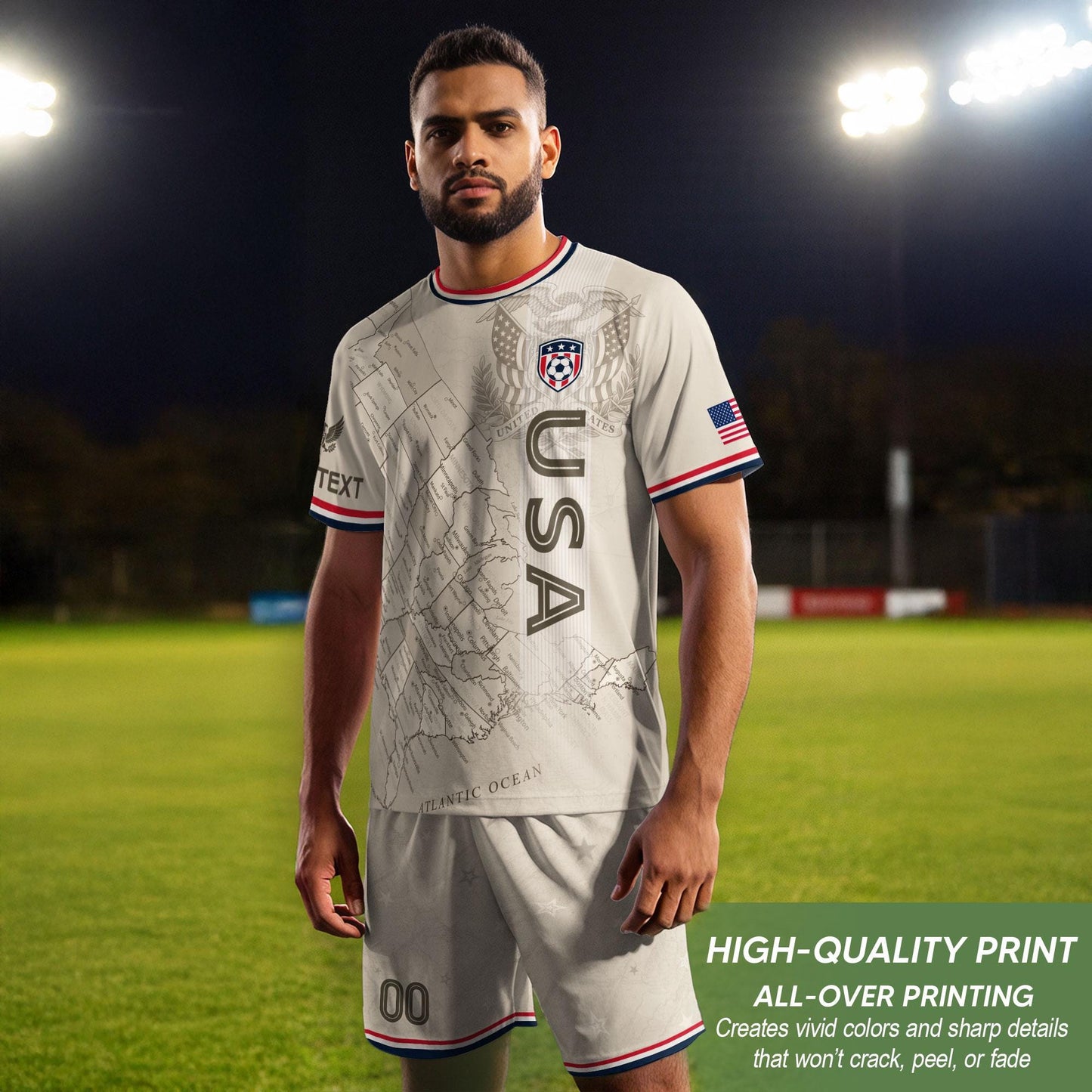 Custom USA Soccer Jersey For Men Women & Kids, Personalized American Soccer Jersey, Americana Game Day Outfit, USA Soccer Jersey Team | BM80