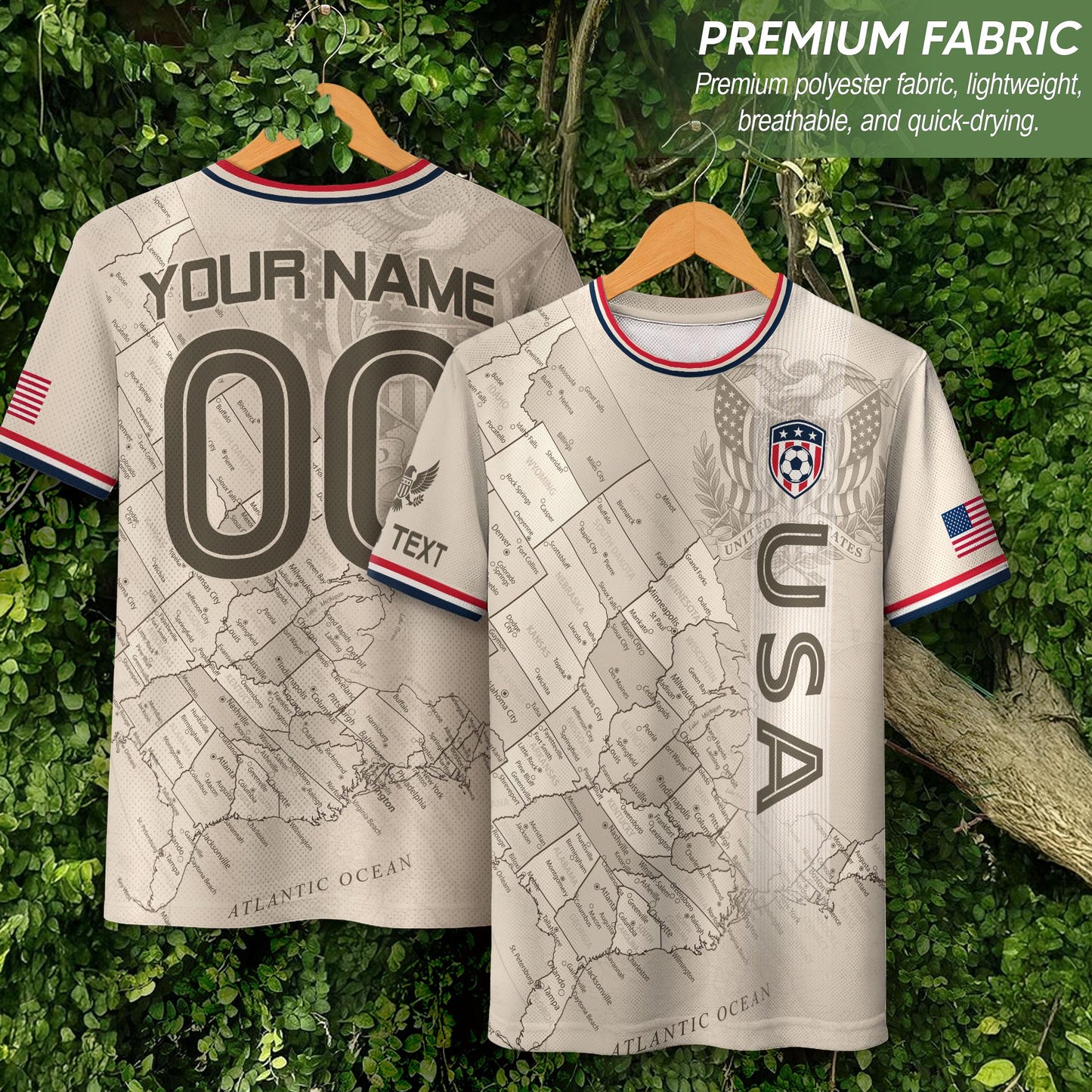 Custom USA Soccer Jersey For Men Women & Kids, Personalized American Soccer Jersey, Americana Game Day Outfit, USA Soccer Jersey Team | BM80