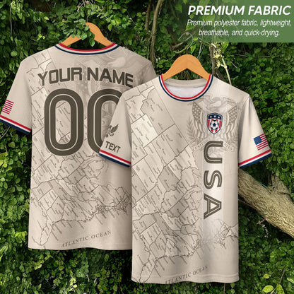 Custom USA Soccer Jersey For Men Women & Kids, Personalized American Soccer Jersey, Americana Game Day Outfit, USA Soccer Jersey Team | BM80