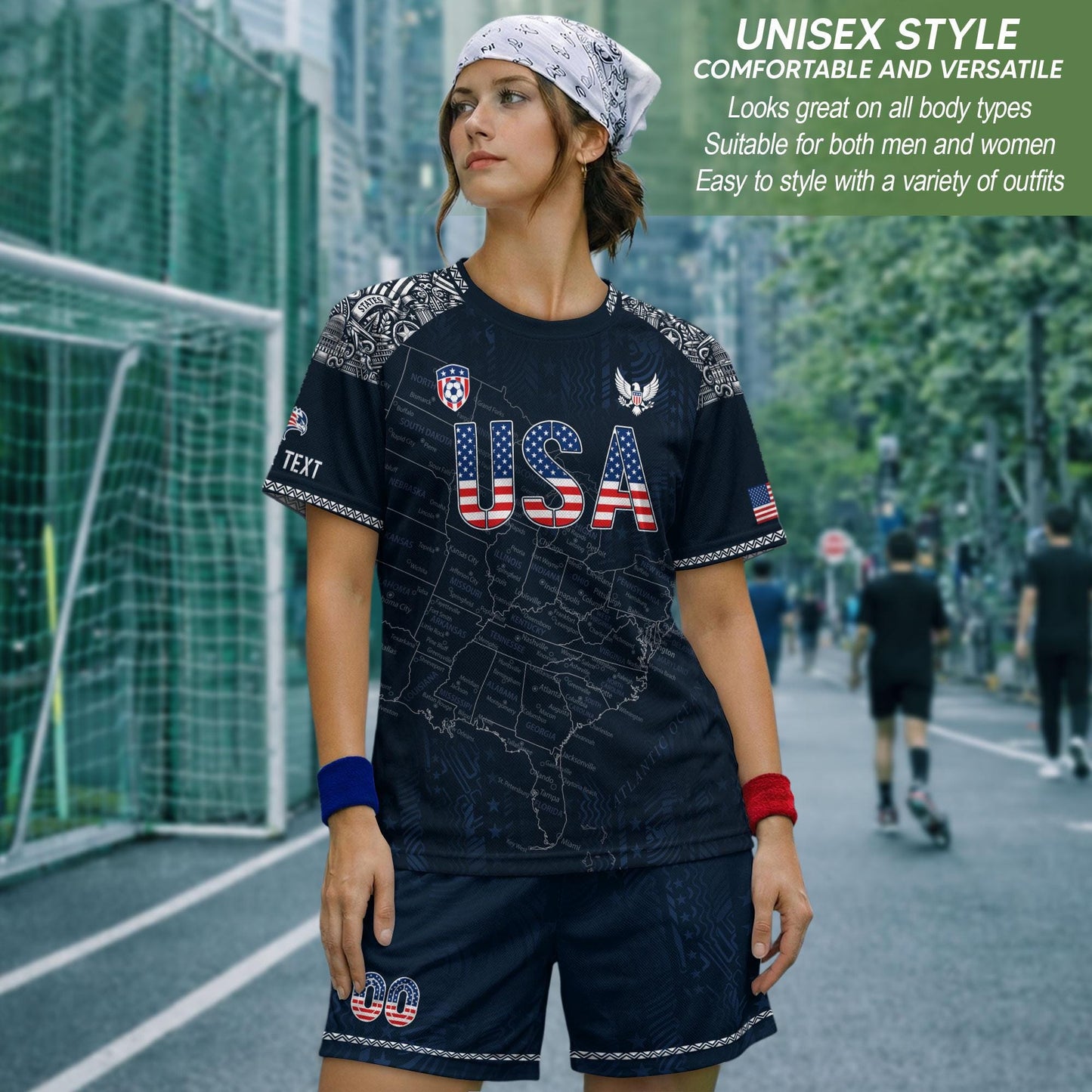 Custom USA Soccer Jersey For Men Women & Kids, Personalized American Soccer Jersey, Americana Game Day Outfit, USA Soccer Jersey Team | LK67