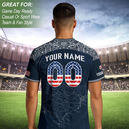 Custom USA Soccer Jersey For Men Women & Kids, Personalized American Soccer Jersey, Americana Game Day Outfit, USA Soccer Jersey Team | LK67