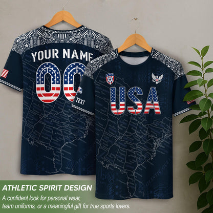 Custom USA Soccer Jersey For Men Women & Kids, Personalized American Soccer Jersey, Americana Game Day Outfit, USA Soccer Jersey Team | LK67