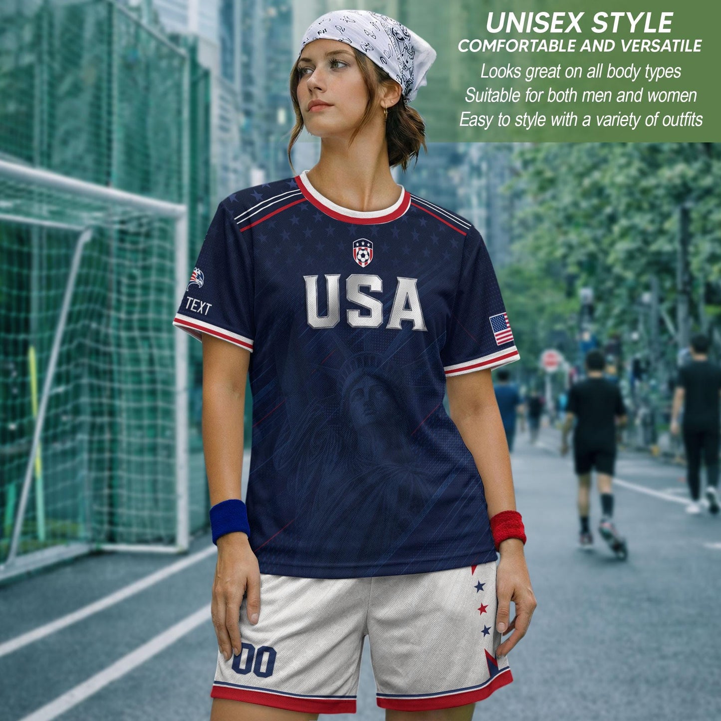 Custom USA Soccer Jersey For Men Women & Kids, Personalized American Soccer Jersey, Americana Game Day Outfit, USA Soccer Jersey Team | ZM64