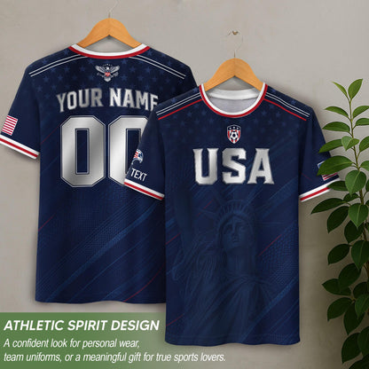 Custom USA Soccer Jersey For Men Women & Kids, Personalized American Soccer Jersey, Americana Game Day Outfit, USA Soccer Jersey Team | ZM64