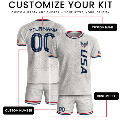 Custom USA Soccer Jersey For Men Women & Kids, Personalized American Soccer Jersey, Americana Game Day Outfit, USA Soccer Jersey Team | LX27