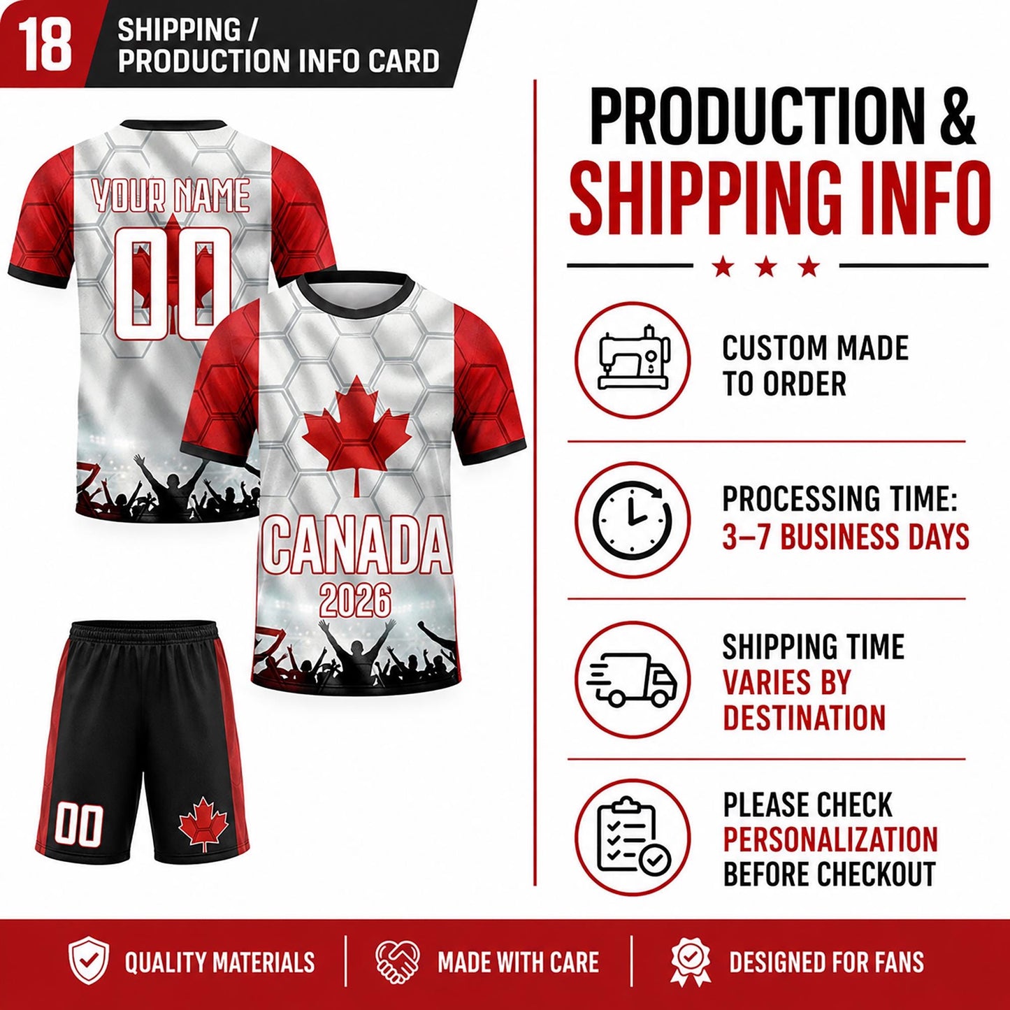 Custom Canada Soccer Jersey 2026 World Cup, Personalized Name Number Shirt, Unisex Fan Apparel Gift | ZA89
