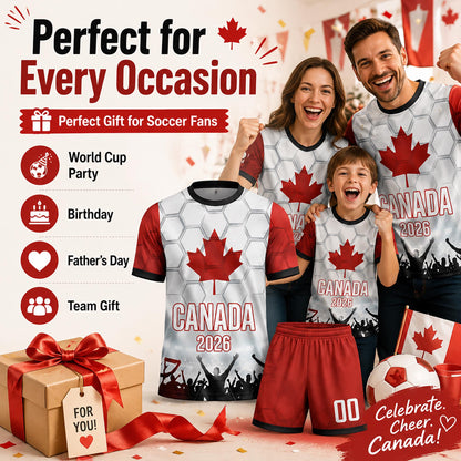 Custom Canada Soccer Jersey 2026 World Cup, Personalized Name Number Shirt, Unisex Fan Apparel Gift | ZA89