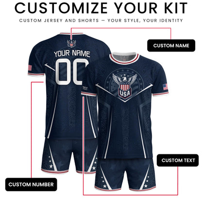 Custom USA Soccer Jersey For Men Women & Kids, Personalized American Soccer Jersey, Americana Game Day Outfit, USA Soccer Jersey Team | DO92