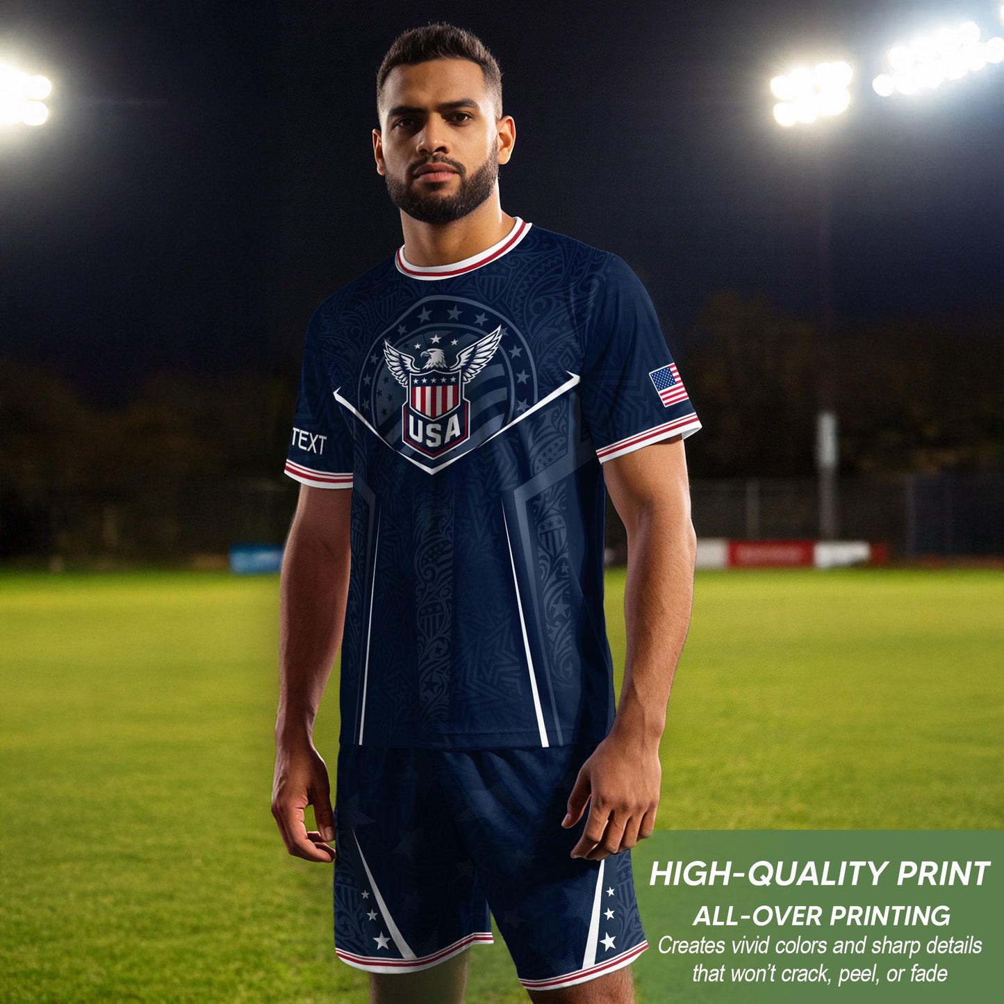 Custom USA Soccer Jersey For Men Women & Kids, Personalized American Soccer Jersey, Americana Game Day Outfit, USA Soccer Jersey Team | DO92