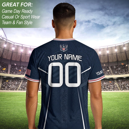 Custom USA Soccer Jersey For Men Women & Kids, Personalized American Soccer Jersey, Americana Game Day Outfit, USA Soccer Jersey Team | DO92