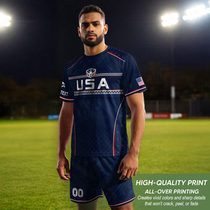 Custom USA Soccer Jersey For Men Women & Kids, Personalized American Soccer Jersey, Americana Game Day Outfit, USA Soccer Jersey Team | DI60