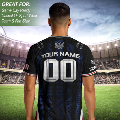 Custom USA Soccer Jersey For Men Women & Kids, Personalized American Soccer Jersey, Americana Game Day Outfit, USA Soccer Jersey Team | VY29