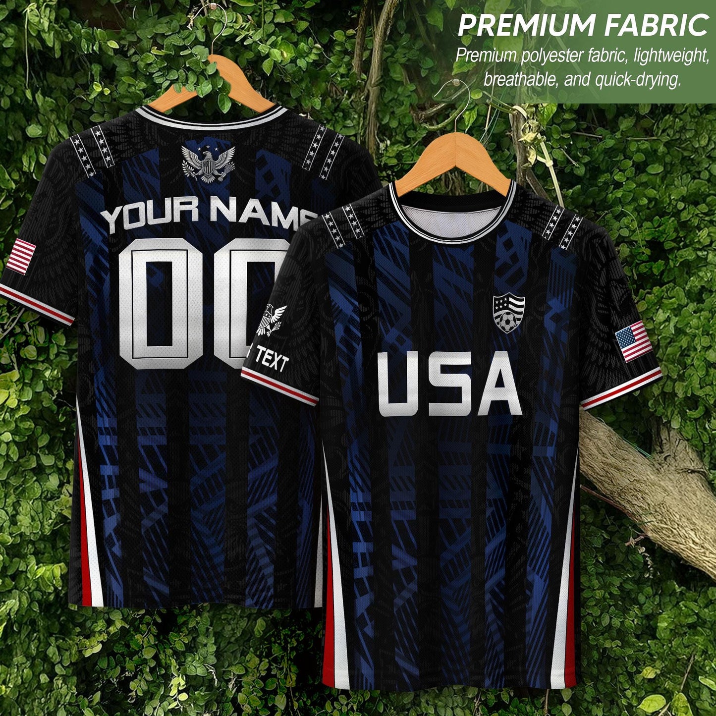 Custom USA Soccer Jersey For Men Women & Kids, Personalized American Soccer Jersey, Americana Game Day Outfit, USA Soccer Jersey Team | VY29