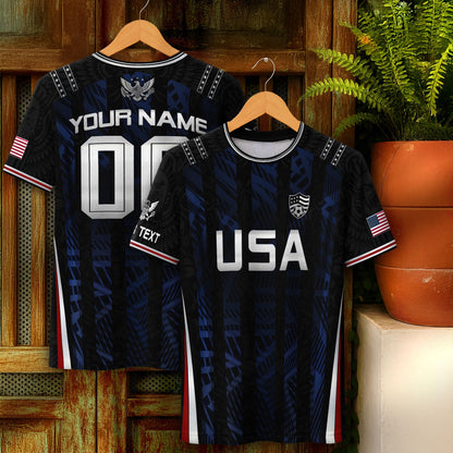 Custom USA Soccer Jersey For Men Women & Kids, Personalized American Soccer Jersey, Americana Game Day Outfit, USA Soccer Jersey Team | VY29