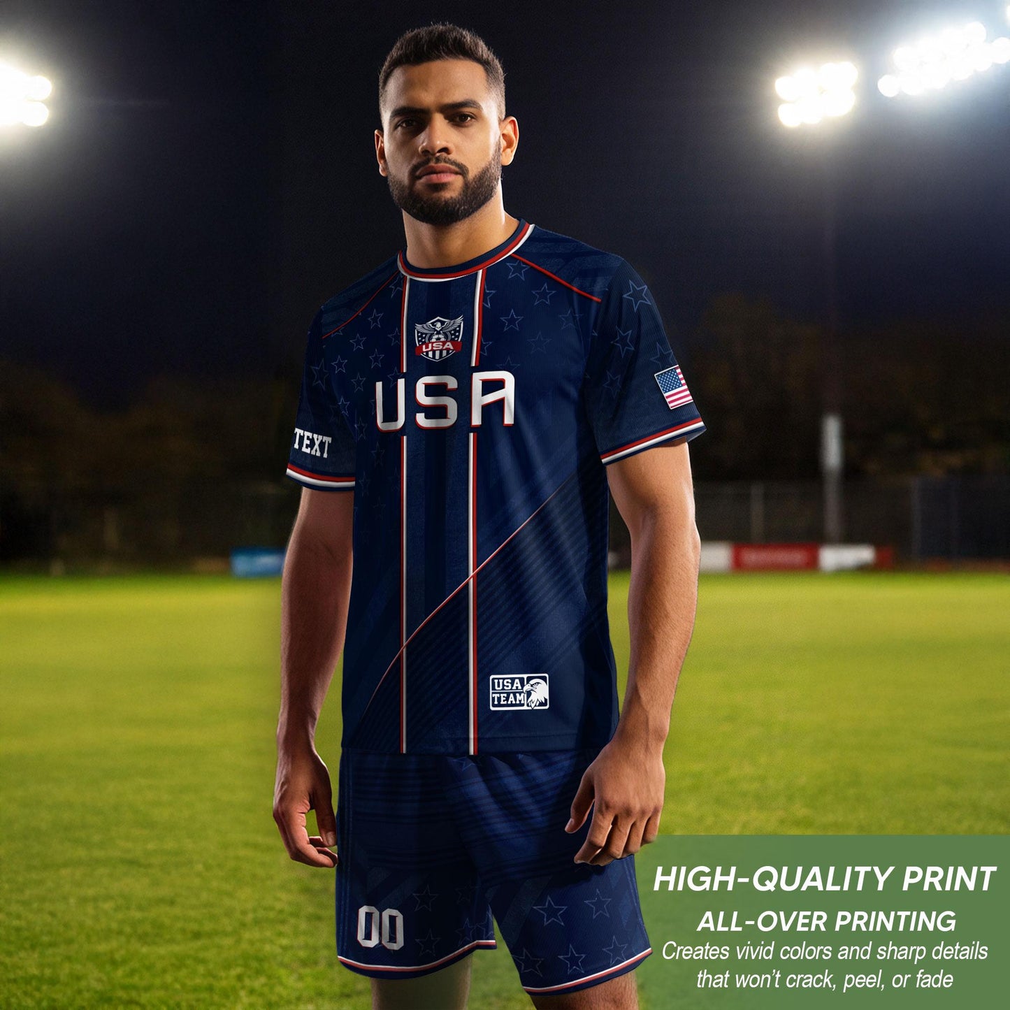Custom USA Soccer Jersey For Men Women & Kids, Personalized American Soccer Jersey, Americana Game Day Outfit, USA Soccer Jersey Team | TT17