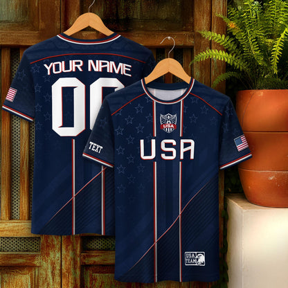 Custom USA Soccer Jersey For Men Women & Kids, Personalized American Soccer Jersey, Americana Game Day Outfit, USA Soccer Jersey Team | TT17