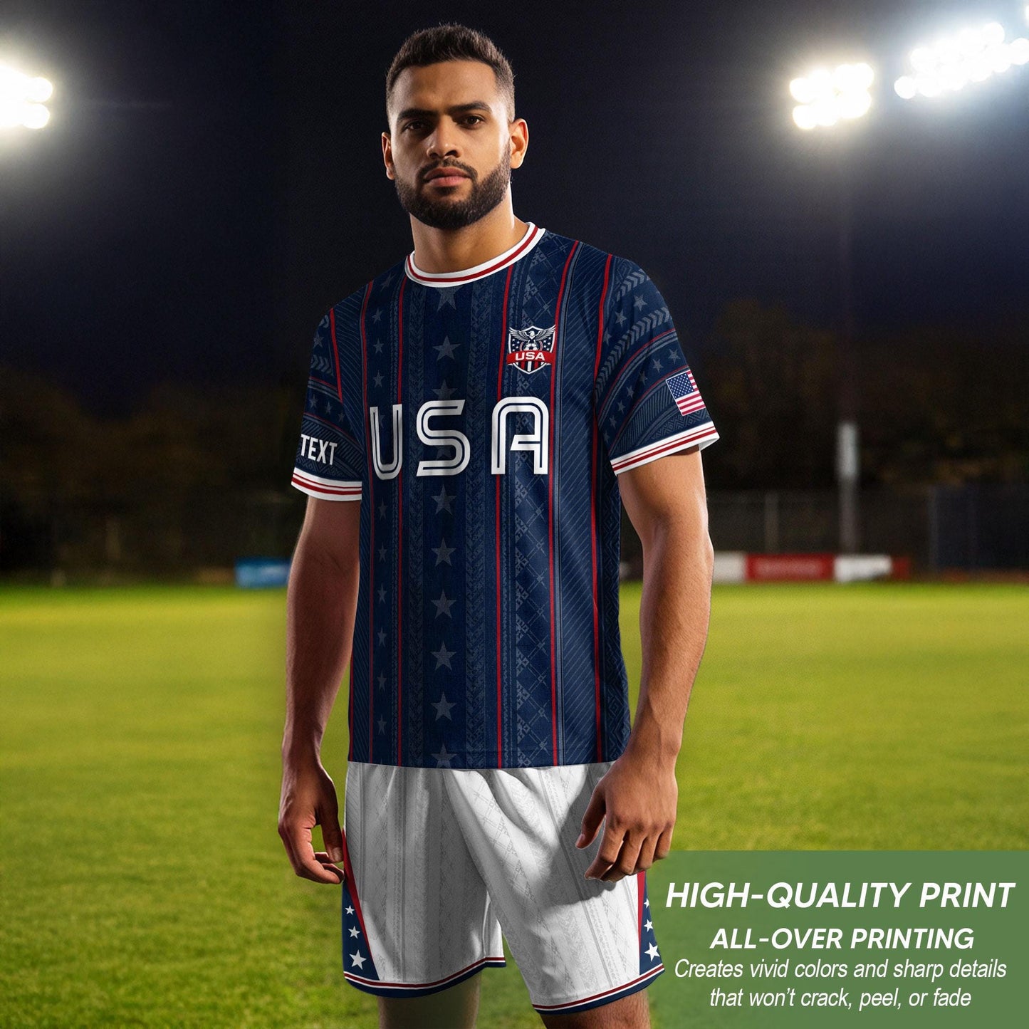 Custom USA Soccer Jersey For Men Women & Kids, Personalized American Soccer Jersey, Americana Game Day Outfit, USA Soccer Jersey Team | JK87