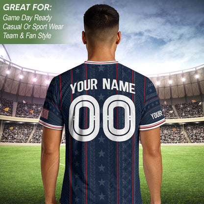 Custom USA Soccer Jersey For Men Women & Kids, Personalized American Soccer Jersey, Americana Game Day Outfit, USA Soccer Jersey Team | JK87