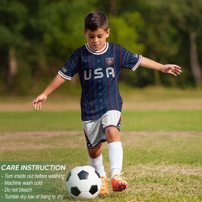 Custom USA Soccer Jersey For Men Women & Kids, Personalized American Soccer Jersey, Americana Game Day Outfit, USA Soccer Jersey Team | JK87