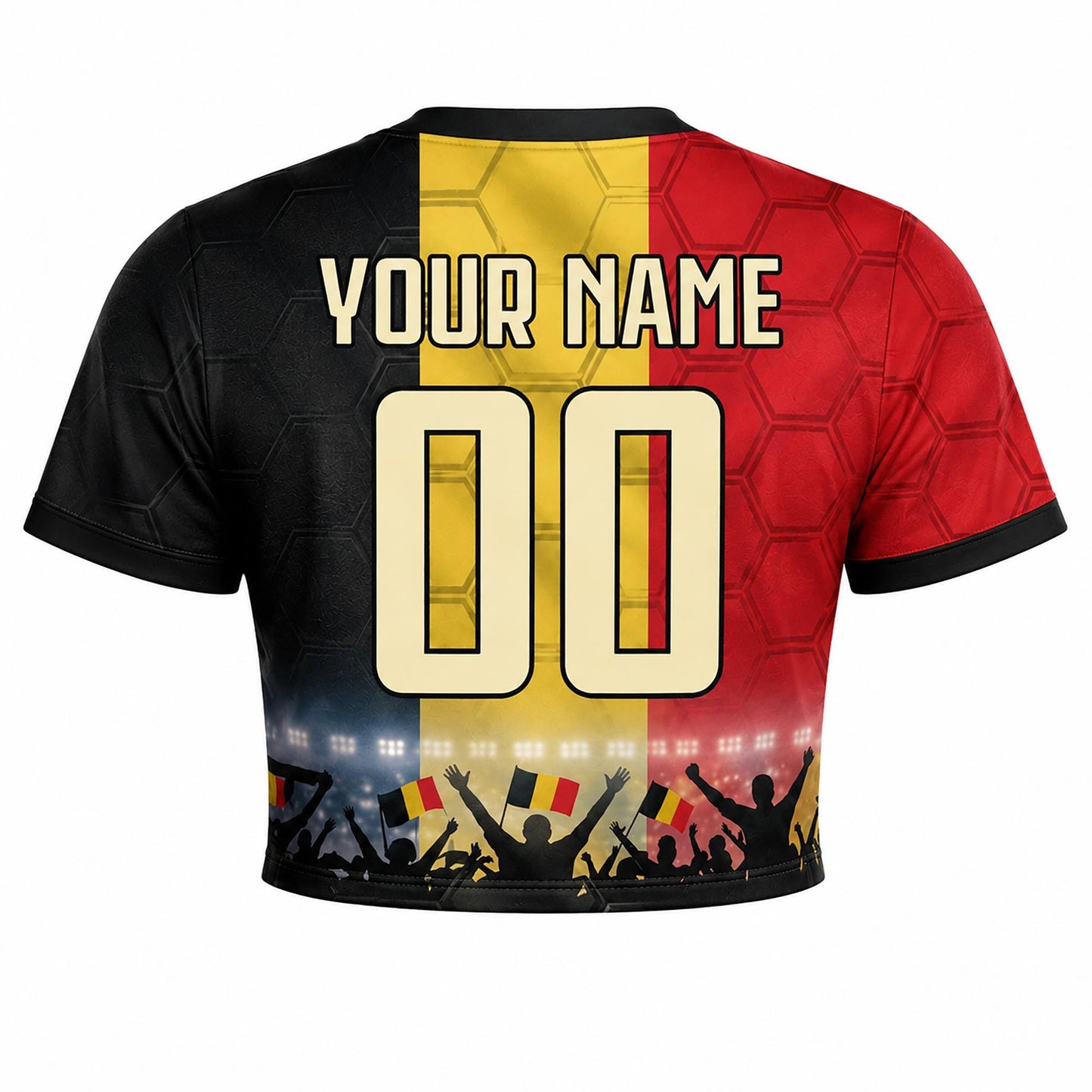 Custom Belgium Crop Top Soccer Jersey 2026, Personalized Name Number World Cup Shirt for Women, Game Day Fan Gift | VP68